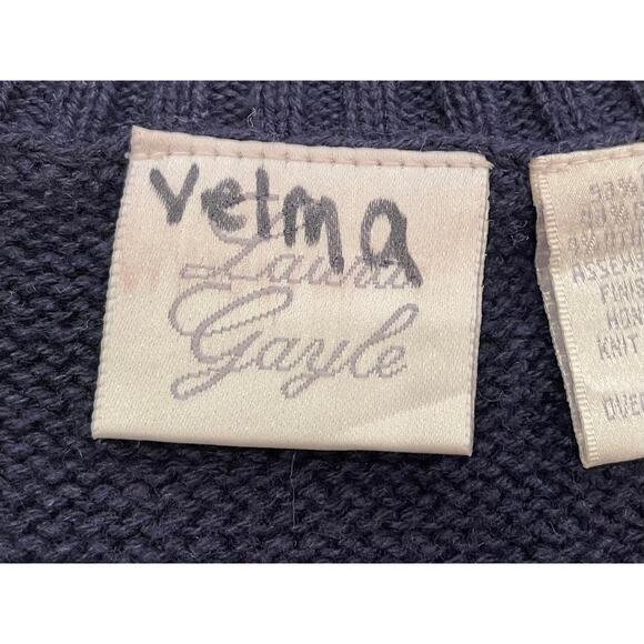 Lauren Gayle Navy, Red, Christmas Patchwork Sweater Vest, Nutcracker, Holly, M - Picture 9 of 15